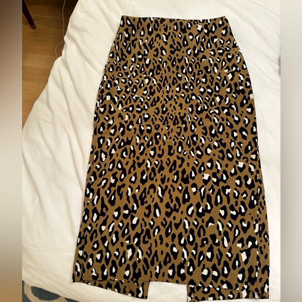 DVF leopard pencil skirt